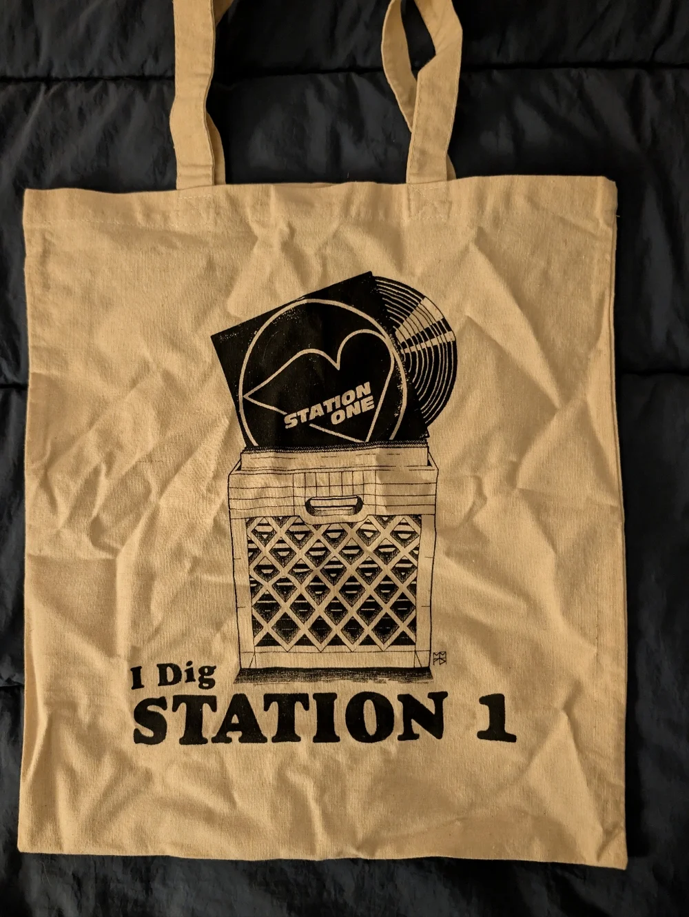 Station 1 Canvas Record‎ Tote Bag.